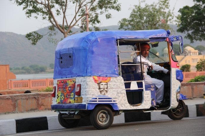 auto rickshaw drawing