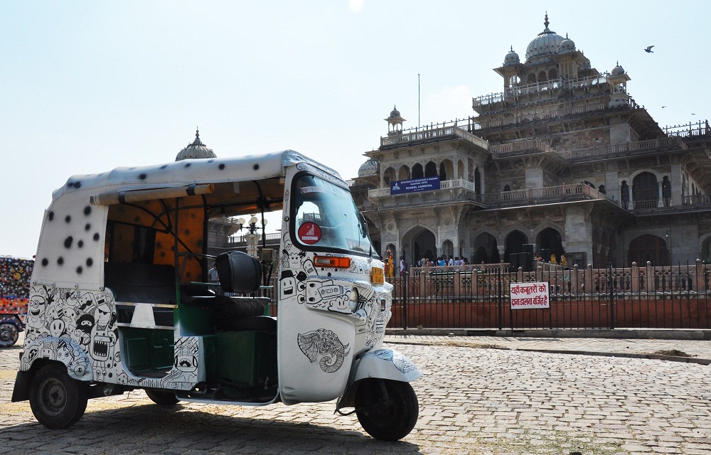 indian auto rickshaw art