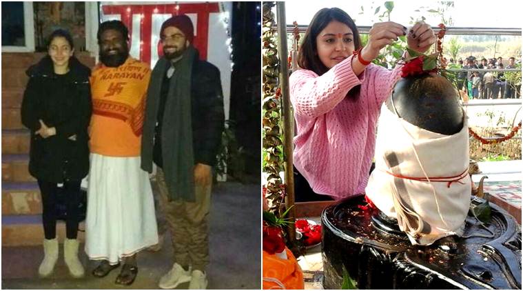 Virushka was spotted performing religious rites in a temple in Dehradun.