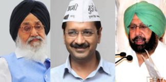 2017 Punjab state assembly elections: It's Badal Vs. Kejriwal Vs. Singh this time.