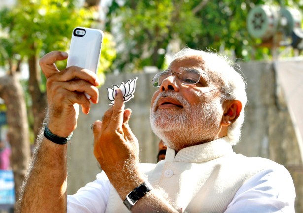 Take a Selfie outside like our PM is doing in this pic.