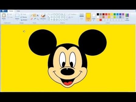 Mickey Mouse Doodle on MS Paint!