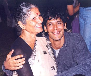 Milind Soman with his mother