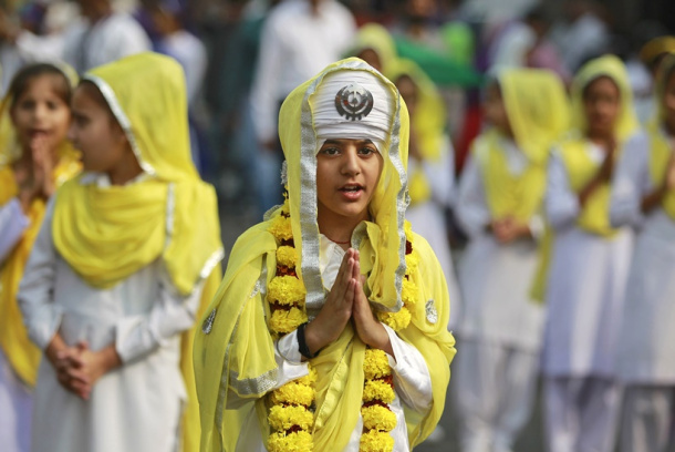 Guru Nanak Jayanti Celebration- Girls in Religious Procession