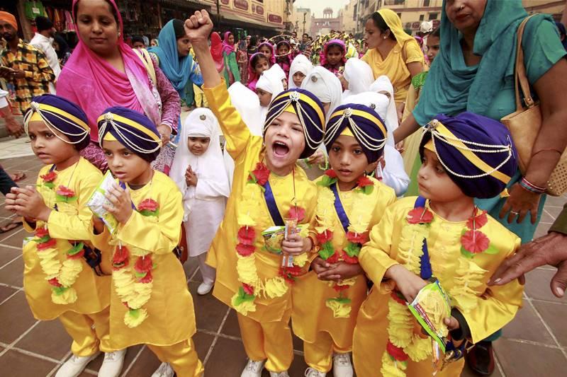 Guru Nanak Jayanti Celebration- Children dressed as Panja Payaras