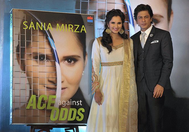 Sania Mirza with SRK at her book launch
