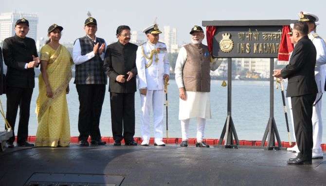PM Modi Commissioned INS Kalvari into Indian Navy