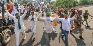 Farmer protests at Delhi-Noida Border