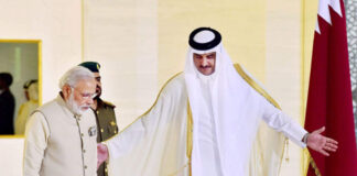File image of PM Narendra Modi and Qatar's Emir Sheikh