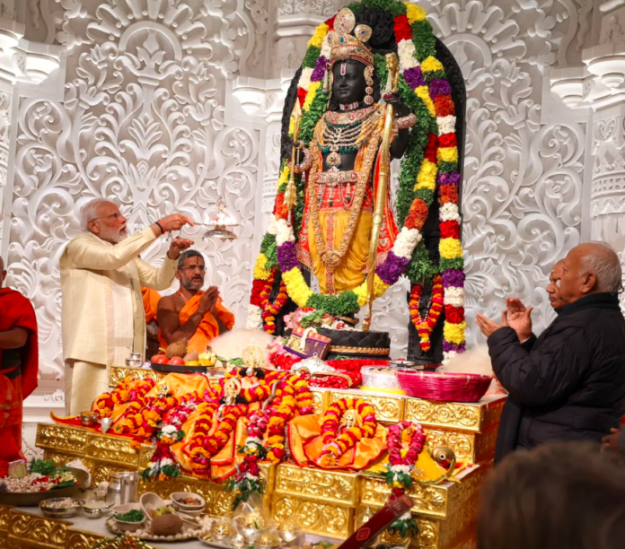 Addressing the large gathering after the 'pran pratistha' rituals at the grand Ram Temple in Ayodhya, Prime Minister Narendra Modi today said, 